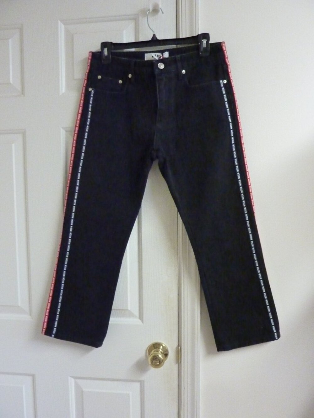 MSGM Womens Black Logo Jeans
